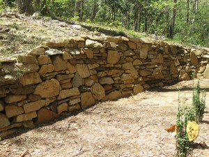 Hand-Crafted Stone Retaining Wall